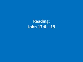 Jesus' Prayer for His Disciples in John 17:6-19