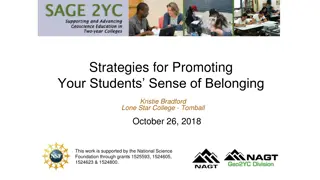 Strategies for Fostering Students' Sense of Belonging in Academic Settings