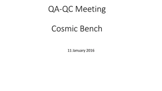 Cosmic Bench Efficiency Characterisation Meeting Summary