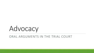 Guide to Oral Arguments in Trial Court