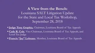 Louisiana SALT Litigation Update: Recent Cases and Developments