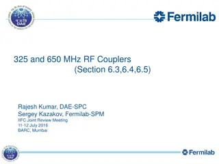 Progress and Scope of 325 and 650 MHz RF Couplers