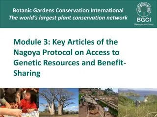 The Key Articles of the Nagoya Protocol on Access to Genetic Resources and Benefit-Sharing