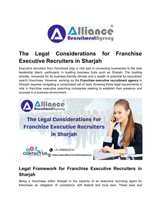 The Legal Considerations for Franchise Executive Recruiters in Sharjah