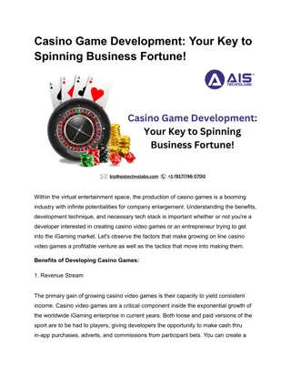 Casino Game Development_ Your Key to Spinning Business Fortune!