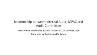 The Relationship between Internal Audit, MPAC, and Audit Committee