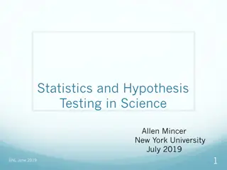 Hypothesis Testing and Statistics in Science