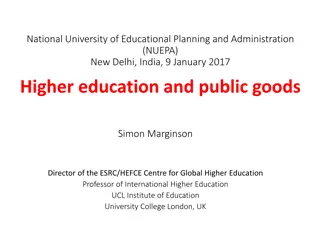 Public Goods in Higher Education