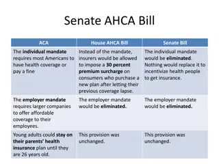 Comparison of Healthcare Provisions in Senate and House AHCA Bills