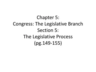 The Legislative Process in Congress