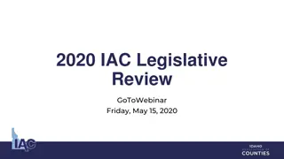 2020 IAC Legislative Review: Overview and Highlights