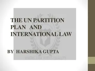 The UN Partition Plan and International Law in Relation to Resolution 181 by Harshika Gupta