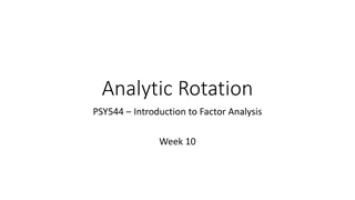 Analytic Rotation in Factor Analysis