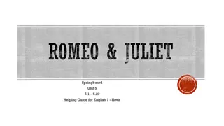 Romeo & Juliet Springboard Unit Study Guide Activities