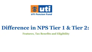 Difference in NPS Tier 1 & Tier 2 Features, Tax Benefits, Eligibility