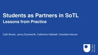 Exploring Student Partnerships in SoTL: Lessons and Insights