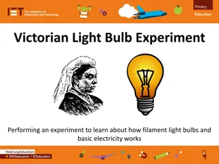 Victorian Light Bulb Experiment and Thomas Edison's Inventions