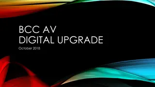 Digital Upgrade Plan for AV Systems