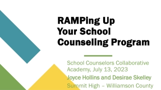RAMPing Up Your School Counseling Program