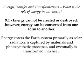 Energy Transfer, Transformations, and Electrical Circuits