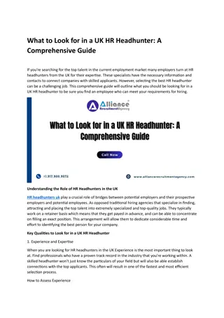 What to Look for in a UK HR Headhunter A Comprehensive Guide