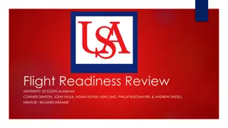 University of South Alabama Flight Readiness Review Details