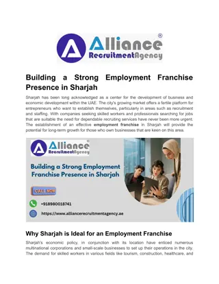 Building a Strong Employment Franchise Presence in Sharjah