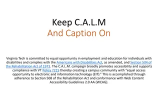 Promoting Accessibility Through Captioning: A Guide for Equal Opportunity