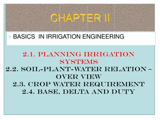 Basics of Planning Irrigation Projects in Engineering