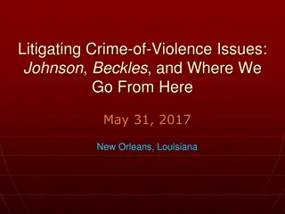 Litigating Crime-of-Violence Issues: Johnson, Beckles, and Beyond