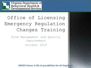 Regulatory Changes and Quality Improvement in October 2018