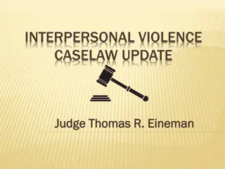 Domestic Violence Injunctions: Case Law Update and Legal Considerations