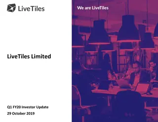 LiveTiles Limited Q1 FY20 Investor Update