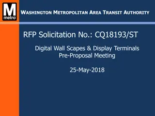 WMATA RFP CQ18193/ST - Digital Wall Scapes & Display Terminals Pre-Proposal Meeting