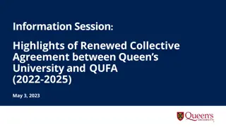 Highlights of Renewed Collective Agreement between Queen's University and QUFA (2022-2025)