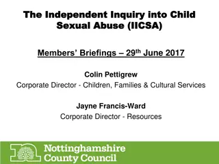 Independent Inquiry into Child Sexual Abuse (IICSA) Investigations Overview