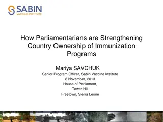 Strengthening National Ownership of Immunization Programs through Parliamentary Engagement