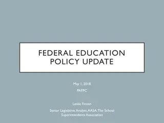 Federal Education Policy Update - May 1, 2018