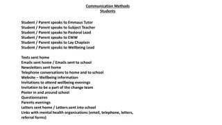 Comprehensive Wellbeing Communication Strategies at Painsley Catholic College