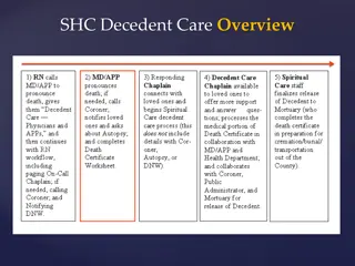 Decedent Care Guidelines for Physicians and APPs at Stanford Health Care