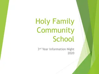 Holy Family Community School 3rd Year Information Night 2020