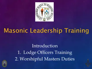 Effective Masonic Leadership Training for Lodge Officers