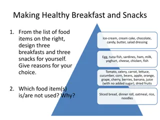 Making Healthy Breakfast and Snacks Ideas