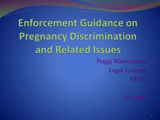 Pregnancy Discrimination Issues and EEOC Enforcement