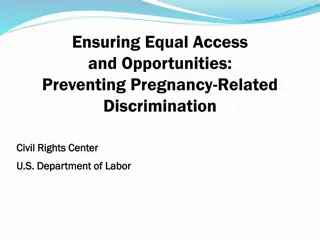 Preventing Pregnancy-Related Discrimination in Access and Opportunities