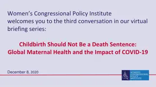 Global Maternal Health and COVID-19 Impact Briefing by Women's Congressional Policy Institute