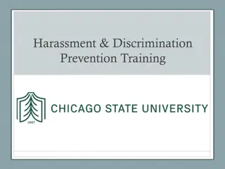 Workplace Harassment and Discrimination Prevention Training for State Employees