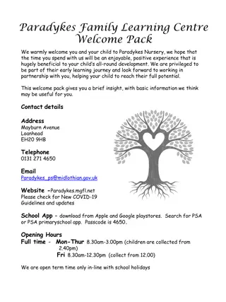 Paradykes Family Learning Centre Welcome Pack