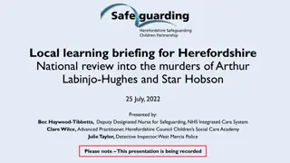 National Review Findings and Local Practice implications for Herefordshire Child Safeguarding