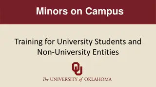 Minors on Campus Training Guidelines for University Events